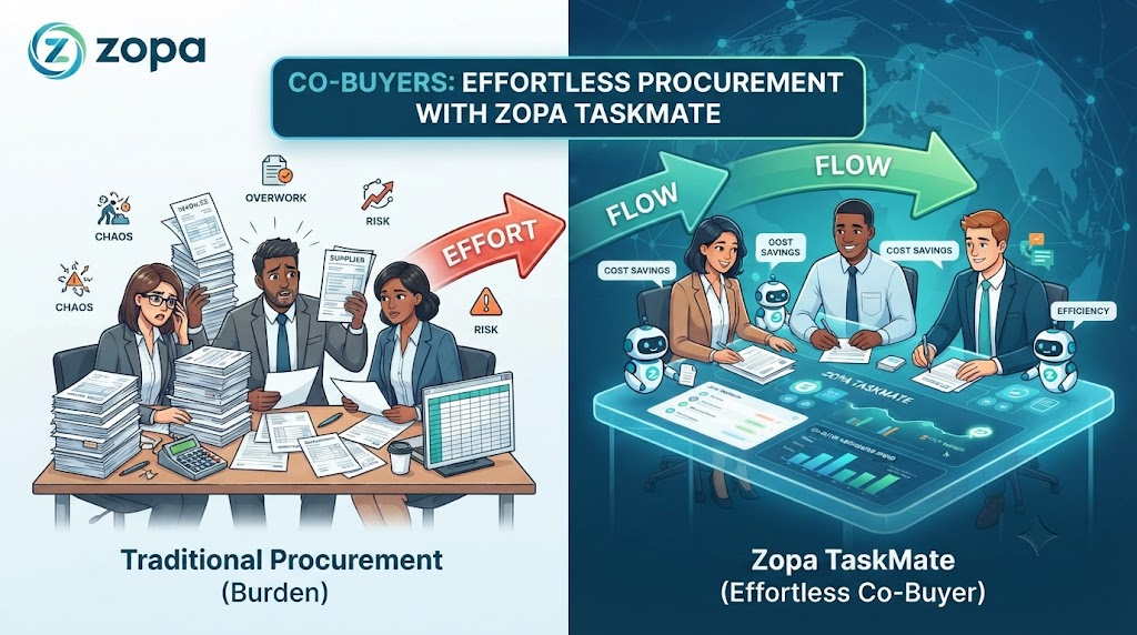 Co-Buyers for Effortless Procurement - ZOPA TASKMATE On-Demand Sourcing & Spend Optimization